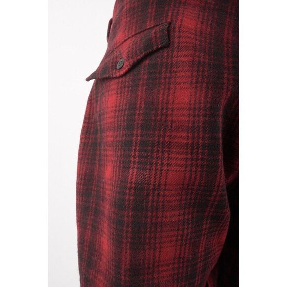 Vintage 1950s Woolrich Mens Hunting Pants Joggers Red Plaid Wool 34 Waist - Picture 5 of 7